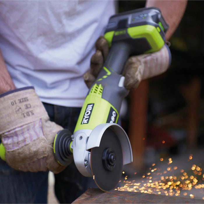 Ryobi Angle Grinder Cordless R18AG-0 Auxilary Handle Compact 18 V 115 mm Bare - Image 4