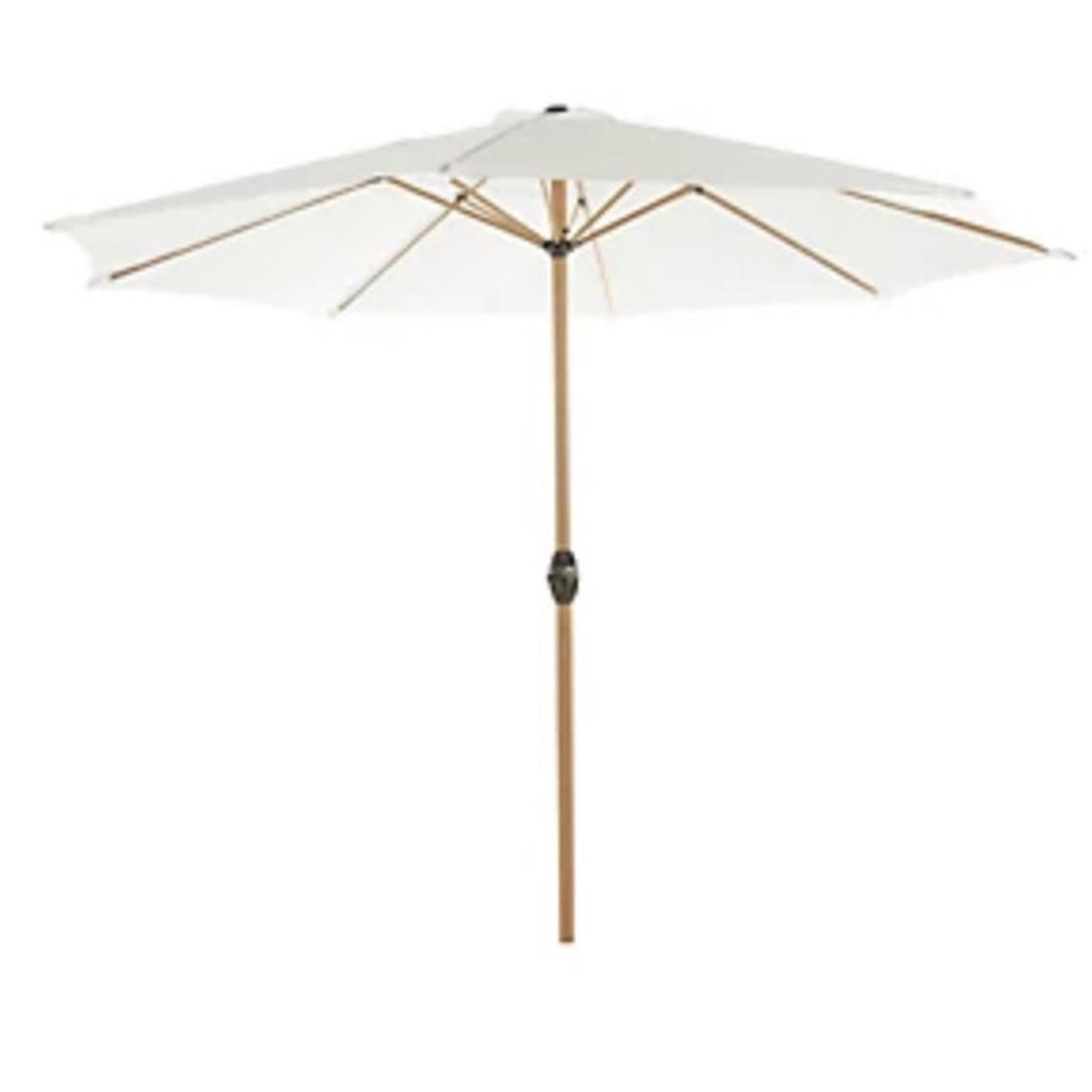 Garden Market Parasol Umbrella White Patio Outdoor Sun Shade UV Protection - Image 1