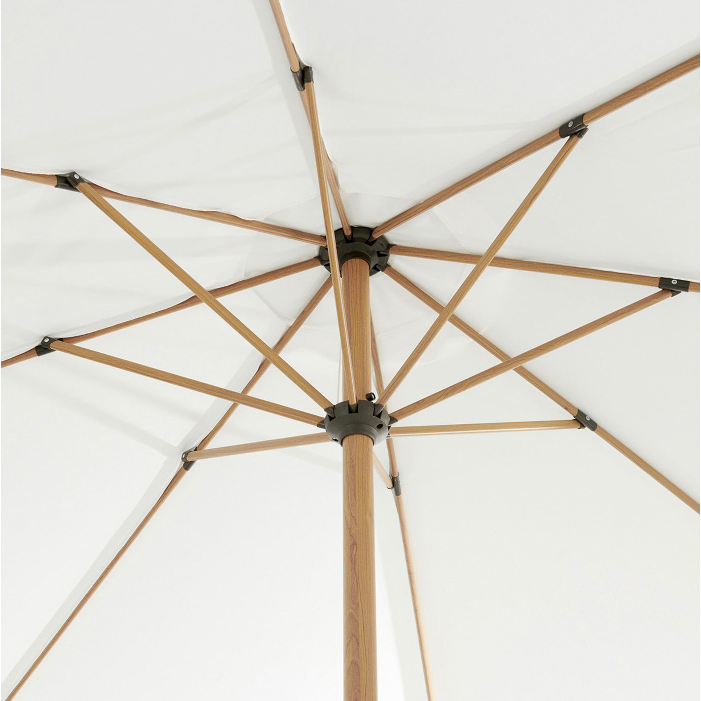 Garden Market Parasol Umbrella White Patio Outdoor Sun Shade UV Protection - Image 4