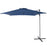 Overhanging Parasol Sun Shade Patio Garden Blue Large Cooling Umbrella 2.5m - Image 1