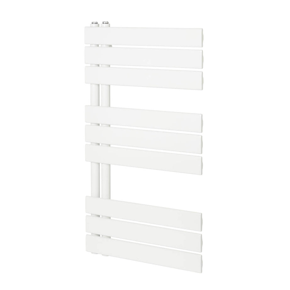 Towel Rail Radiator White Vertical Flat Bathroom Warmer Ladder (H)90x(W)50cm - Image 1