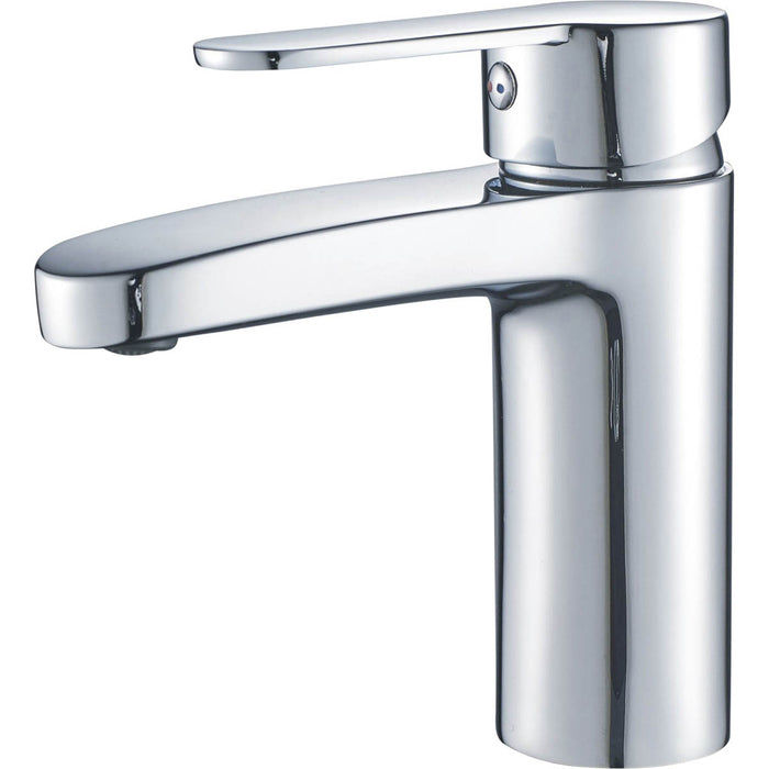 Basin Mono Mixer Tap Chrome Full Turn Operation Bathroom Sink Single Lever Brass - Image 1