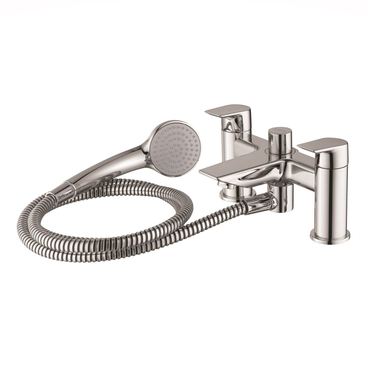 Bath Filler Tap Shower Mixer Chrome Dual Lever Single Spray Pattern Modern - Image 1