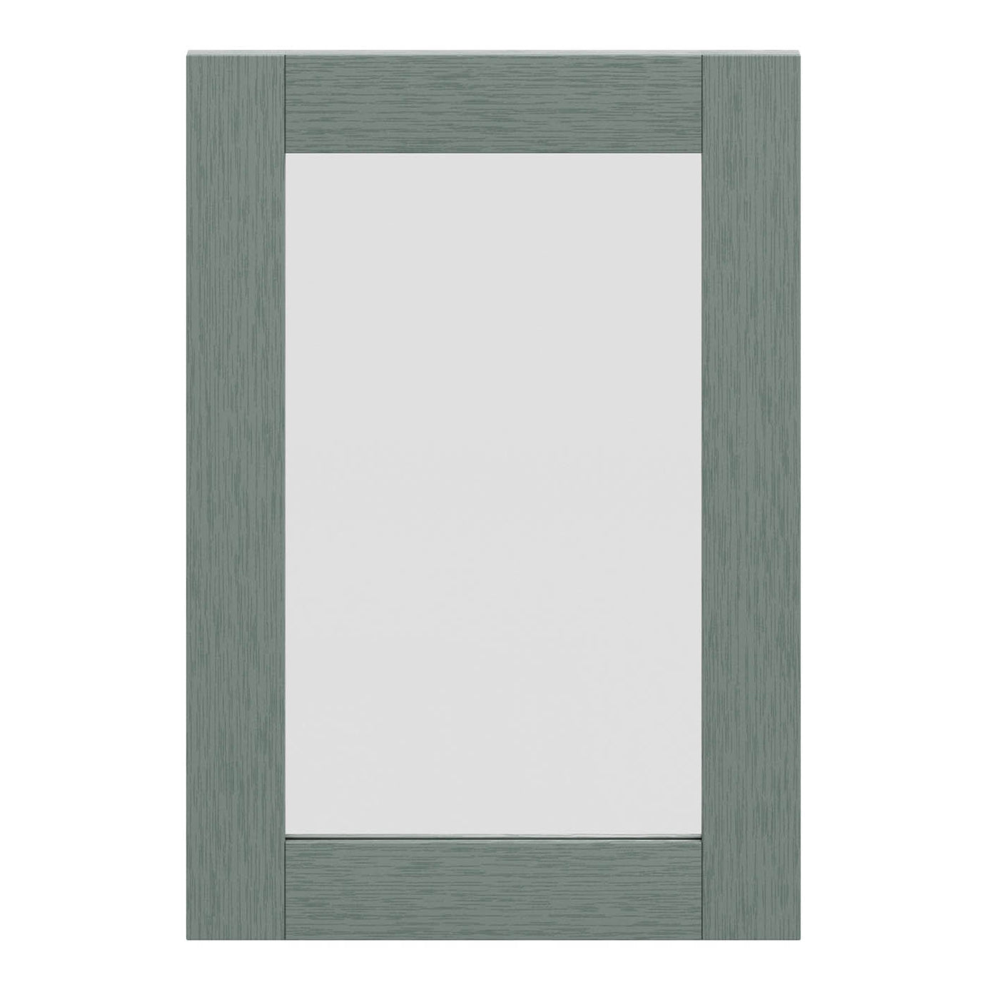 GoodHome Alpinia Matt reed green wood effect Shaker Glazed Cabinet door (W)500mm (H)715mm (T)18mm - Image 1