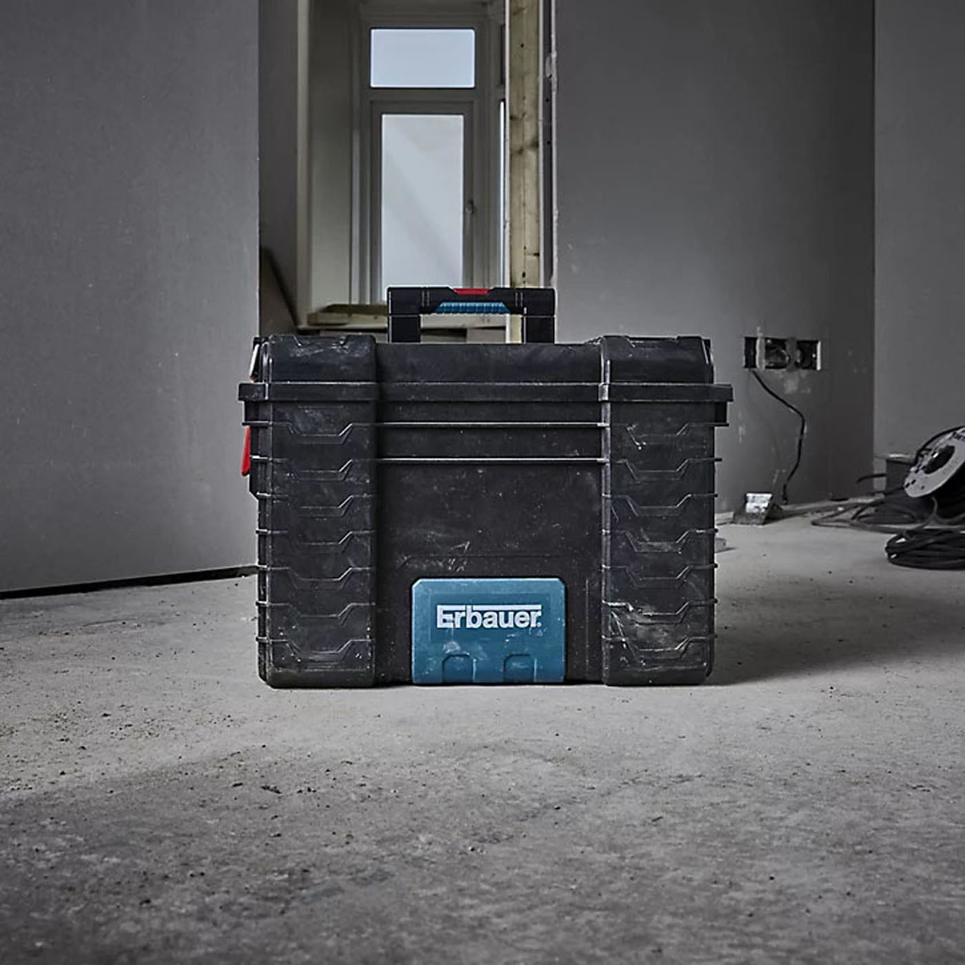 Erbauer Storage Box Toolbox Rolling Heavy Duty Wheeled Stackable 50kg Capacity - Image 4