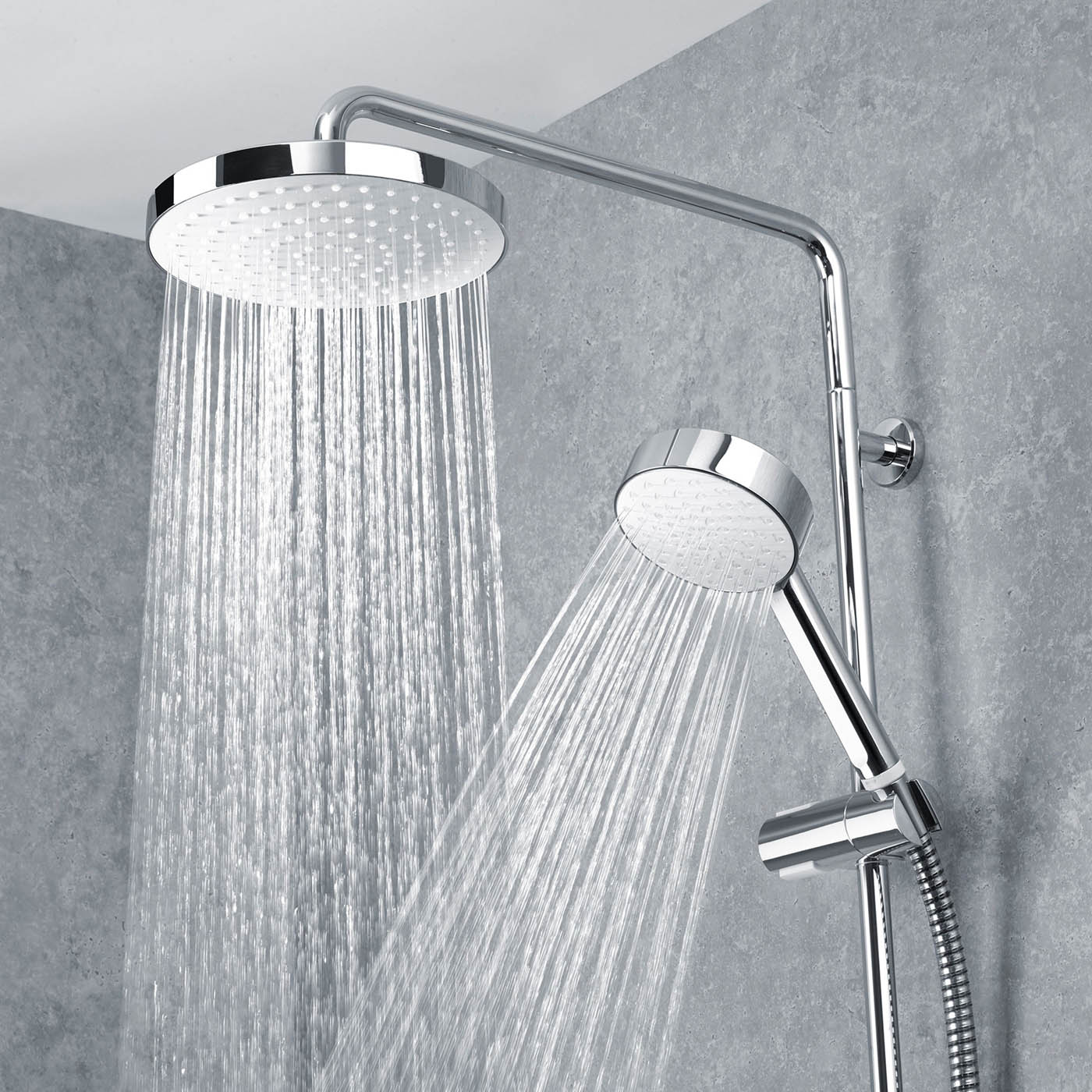 Mira Mixer Shower Minimal Thermostatic Chrome Effect Twin Round Head Compact - Image 4