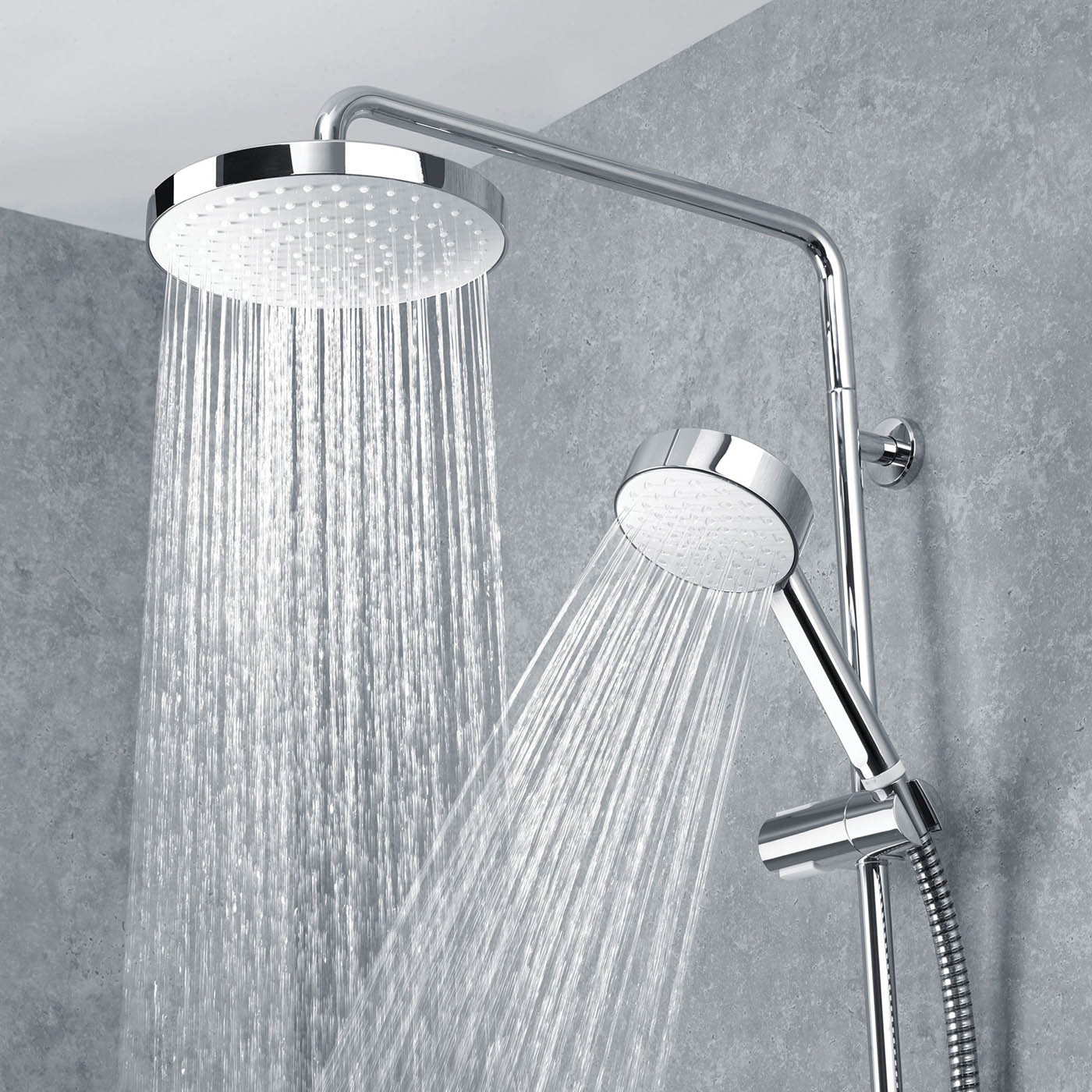 Mira Mixer Shower Minimal Thermostatic Chrome Effect Twin Round Head Compact - Image 5