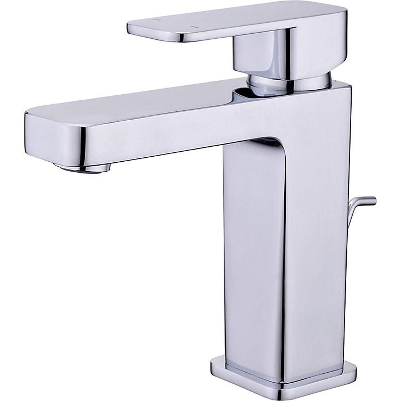 Bathroom Basin Tap Mono Mixer Chrome Single Lever Full Turn Brass Modern - Image 1