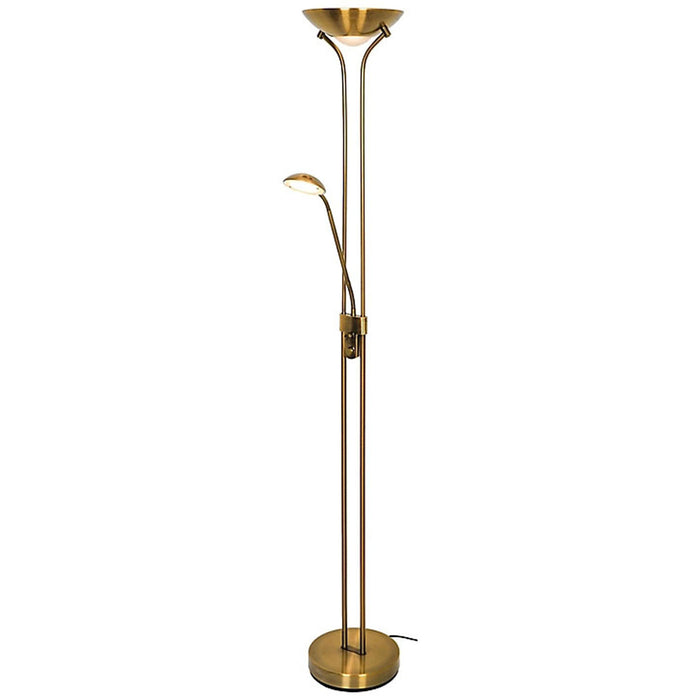 Floor Lamp Light Mother And Child Adjustable Head Antique Brass With Bulbs 1.8m - Image 6