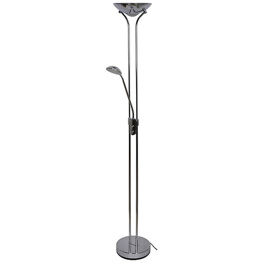 Floor Lamp 2 Light Tall Warm White Dimmable Modern Metal Uplighter Indoor 1.8m - Image 1