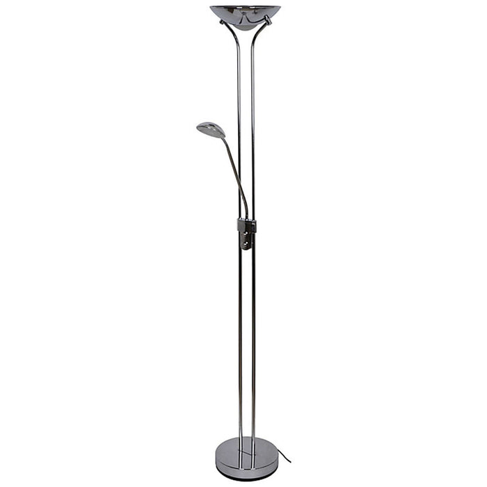 Floor Lamp Led Chrome Mother And Child Warm White 1200lm Metal Dimmable (H)1.8m - Image 3