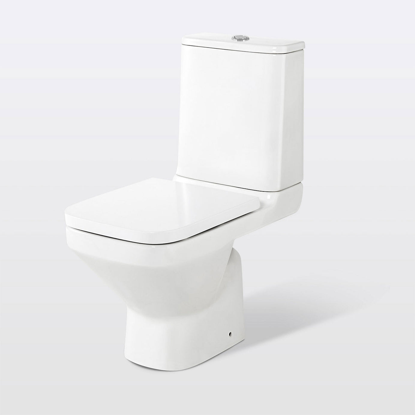 GoodHome Teesta White Rimless Close-coupled Toilet & cistern with Soft close seat - Image 1