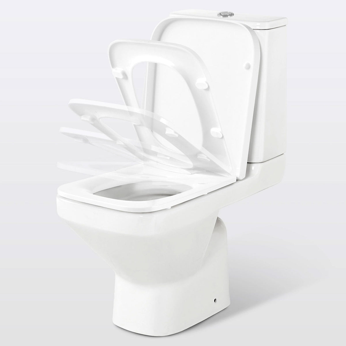 GoodHome Teesta White Rimless Close-coupled Toilet & cistern with Soft close seat - Image 2