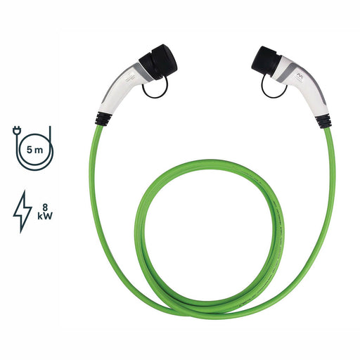 Masterplug Charging Cable Electrical Vehicle 32A 7kW Mode 3 Type 2 to Type 2 5m - Image 1