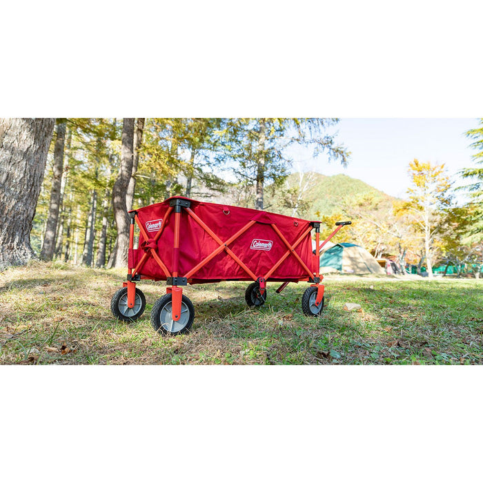 Camping Wagon Foldable Outdoor Garden Trolley Cart Heavy Duty Truck Red - Image 5