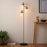 Floor Lamp 3 Light Matt Black Antique Brass Effect Modern 10W 220V IP20 H1520mm - Image 3