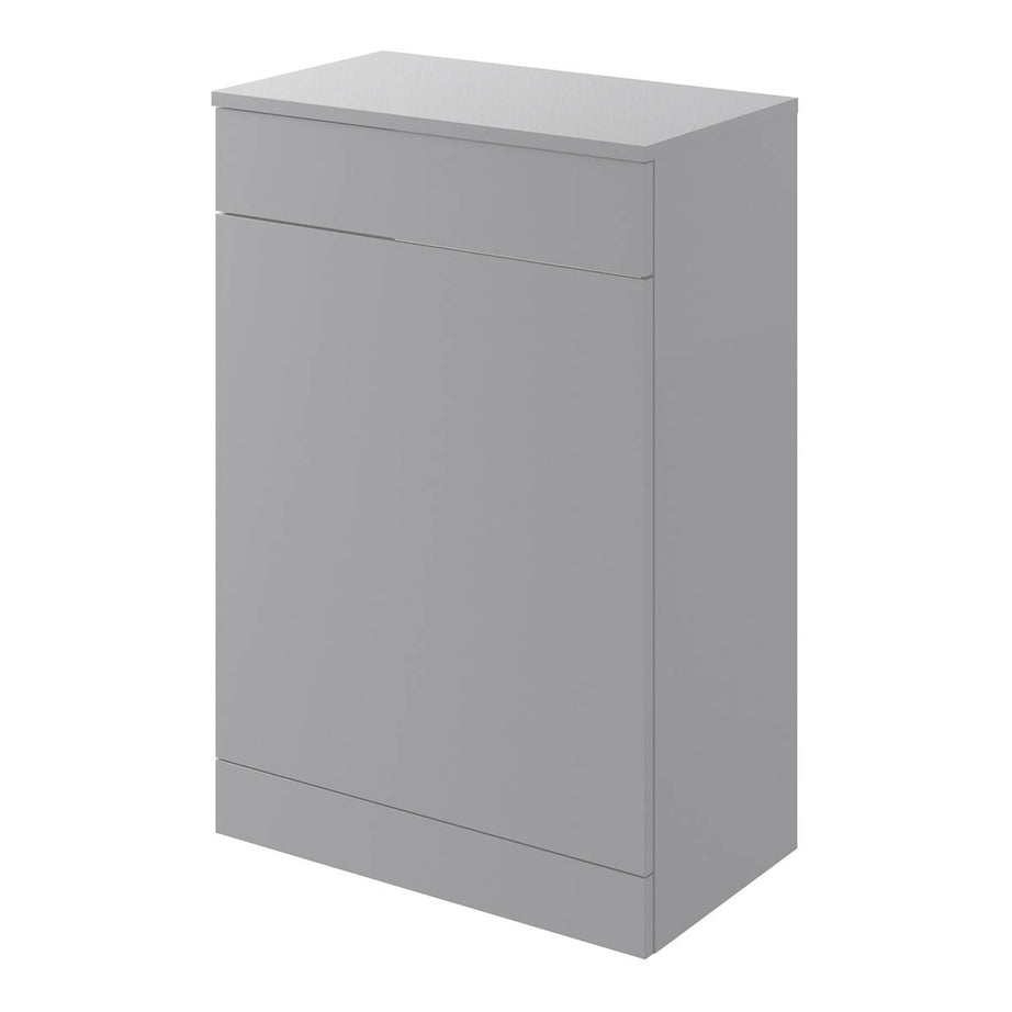 Bathroom Toilet Cabinet Basin Storage Gloss Grey Modern (W)552mm (H)810mm - Image 1