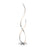 LED Floor Lamp Modern Dimmable Warm White Chrome Effect Swirl Livingroom H1150mm - Image 3