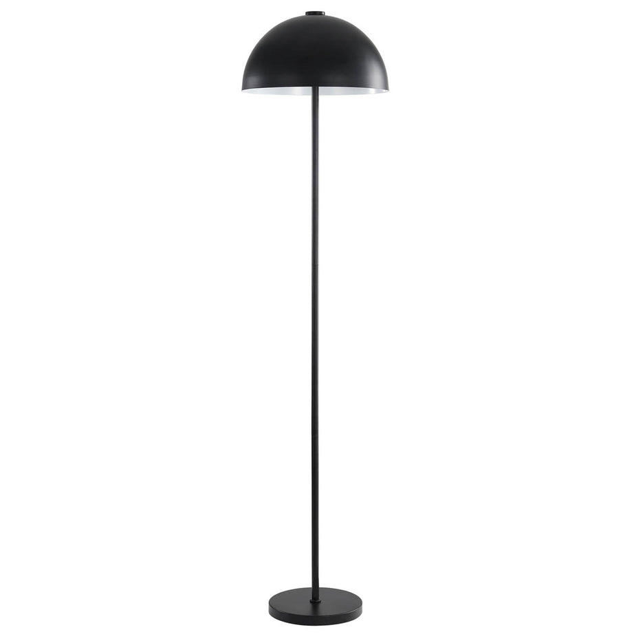 LED Floor Lamp Songor Matt Black Modern Metal Half Globe Shade (H)1580 mm - Image 2