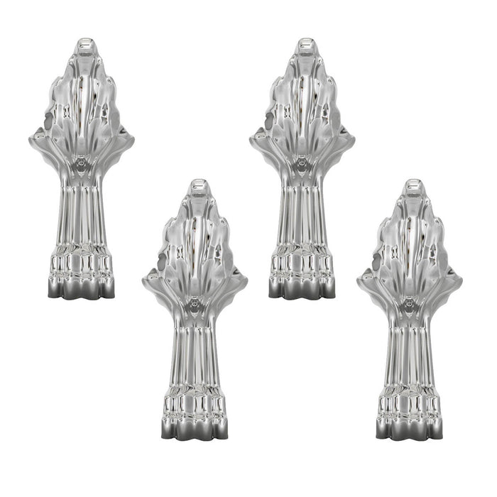 Bath Claw Feet Chrome Effect Metal Plastic Anti Rust Traditional 4 Pack - Image 1