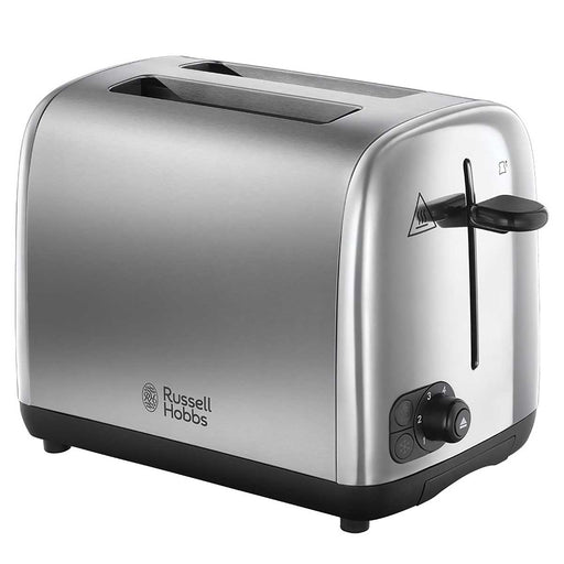 Russell Hobbs 2 Slice Toaster Stainless Steel Effect Defrost Reheat Browning - Image 1