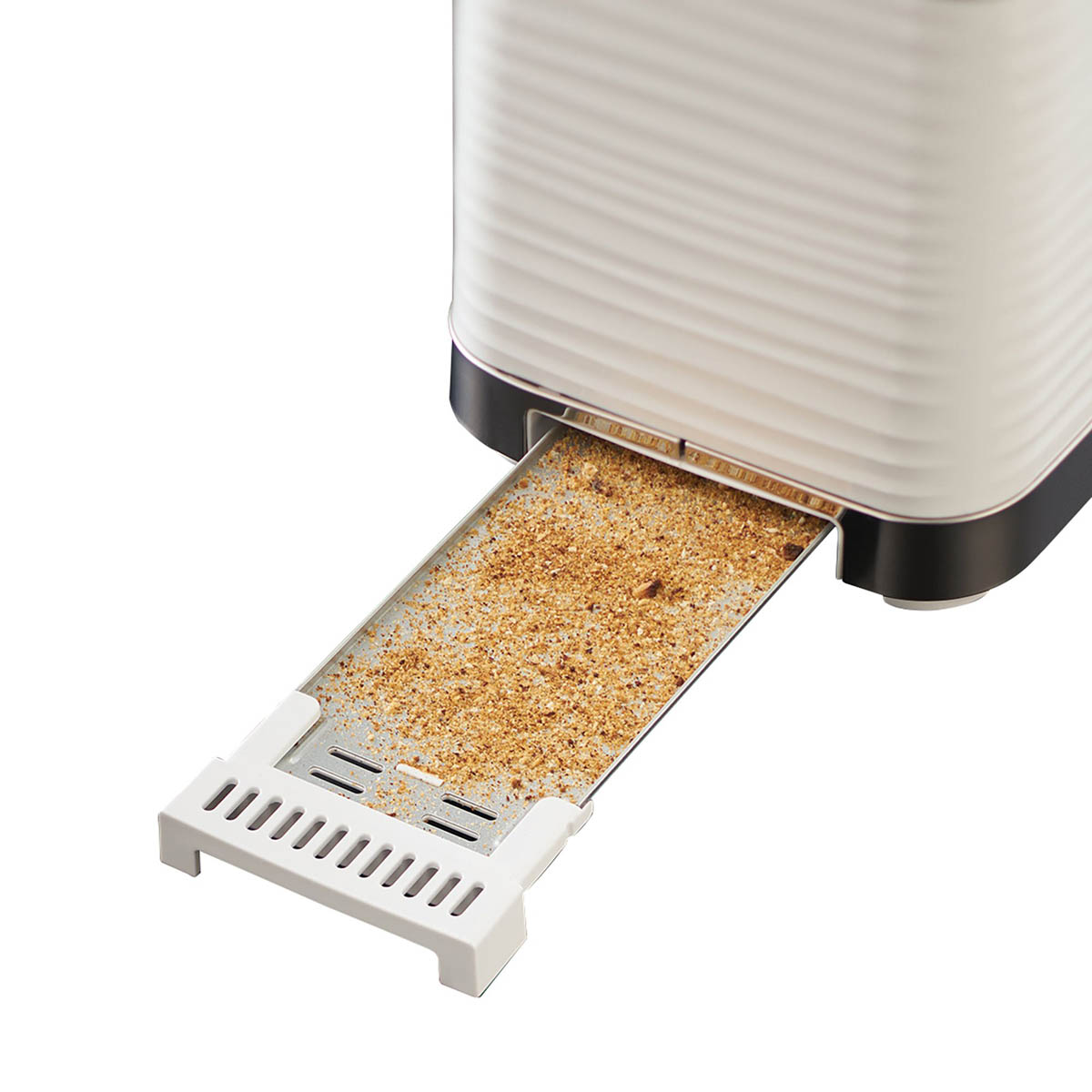 Russell Hobbs Toaster 2 Slice White Reheat Frozen Cancel Browning Crumb Tray - Image 2