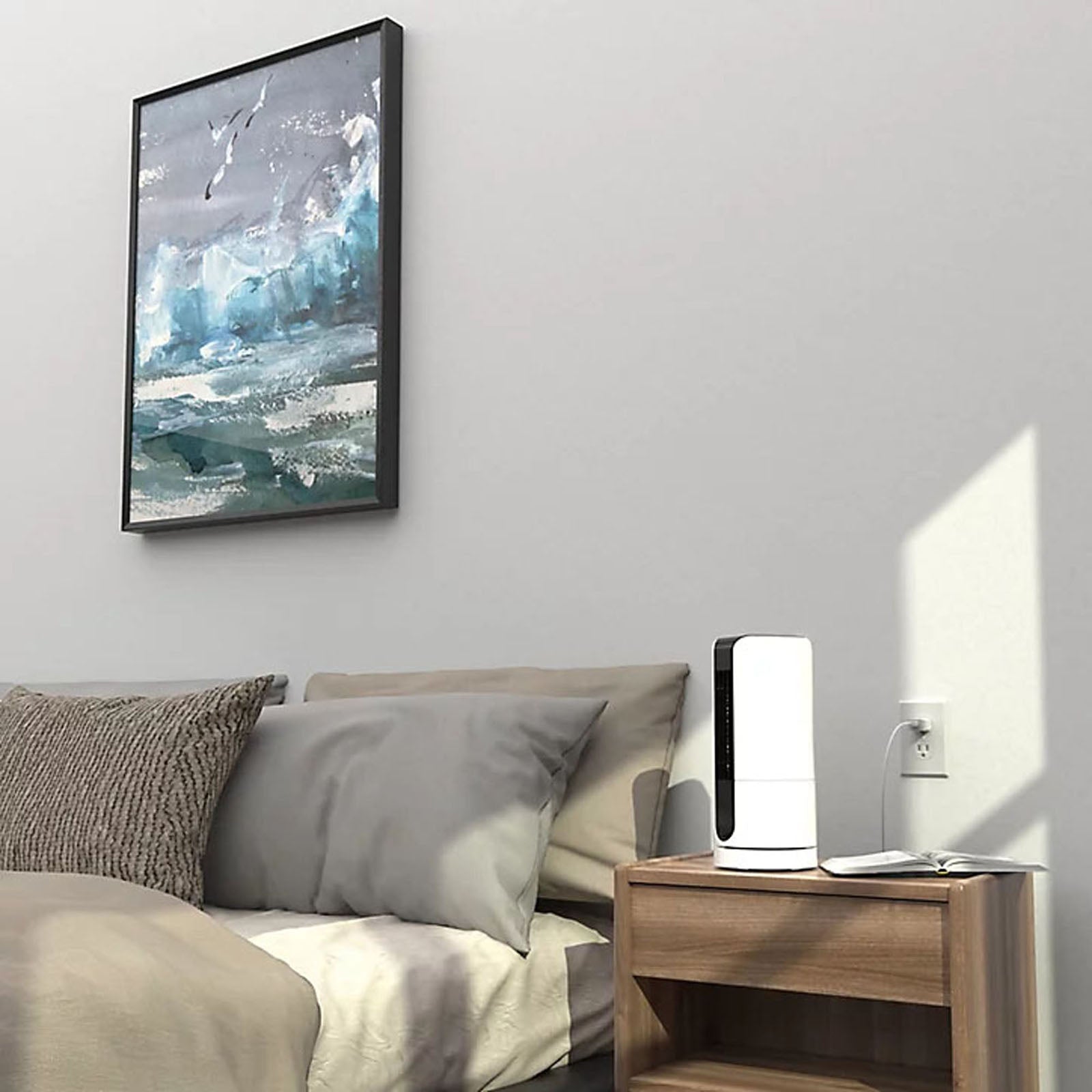 Tower Fan Mini Oscillating Air Cooler Free Standing Compact 2 Speed Touch - Image 2