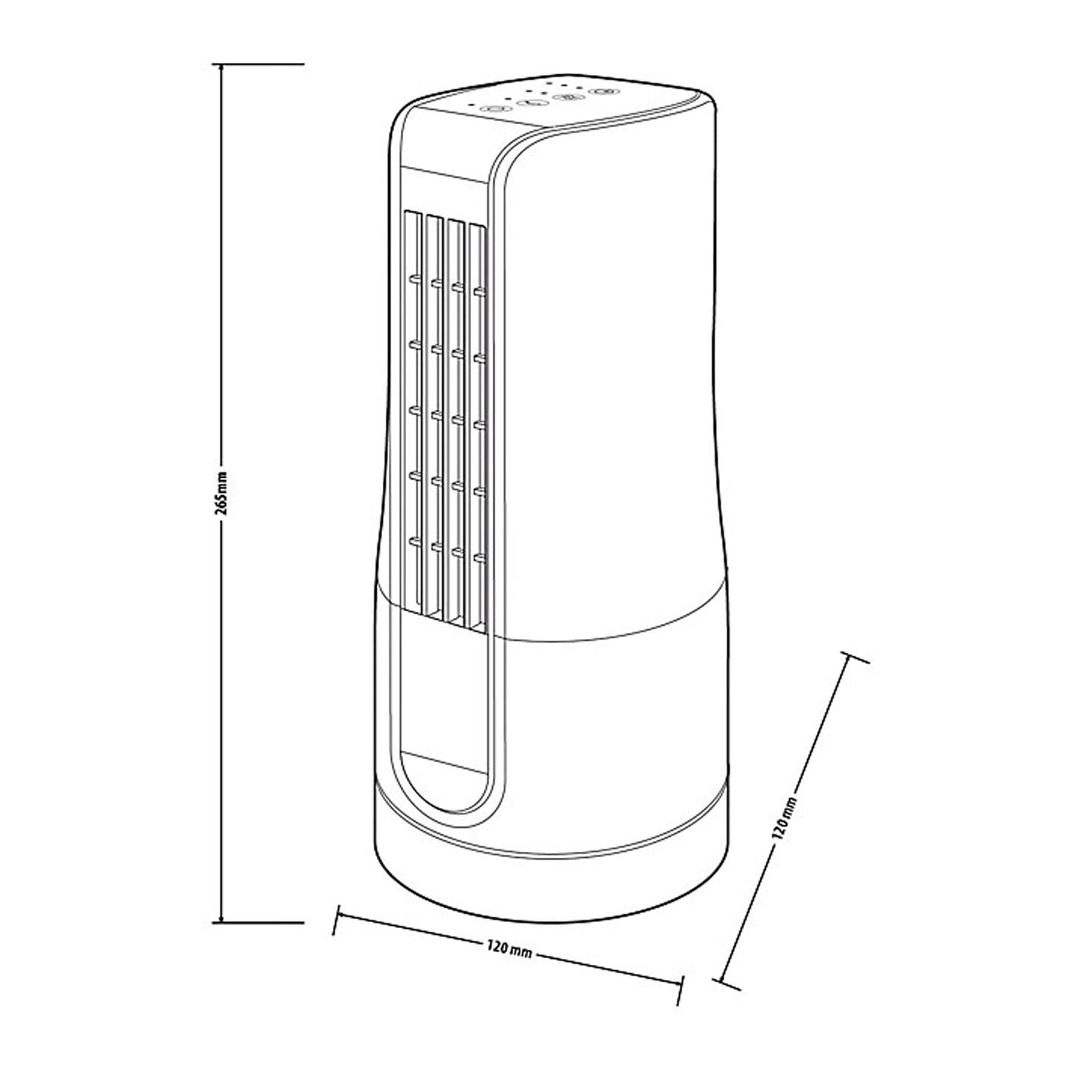 Tower Fan Mini Oscillating Air Cooler Free Standing Compact 2 Speed Touch - Image 3