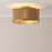 Ceiling Light 2 Lamp Bamboo Wood Natural Finish Dimmable Modern (Dia)355 mm - Image 1