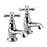 Bristan Pillar Taps Pair Double Deck Chrome Effect Scratch Resistant Traditional - Image 1