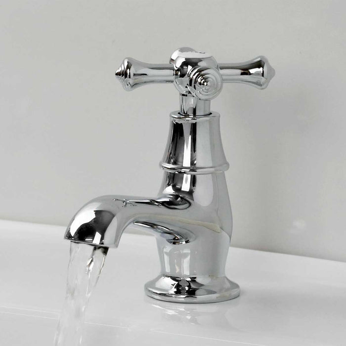 Bristan Pillar Taps Pair Double Deck Chrome Effect Scratch Resistant Traditional - Image 4