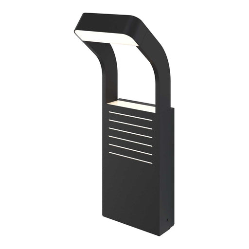 Outdoor Post Light 1 Lamp Black Integrated LED Neutral White Contemporary - Image 1