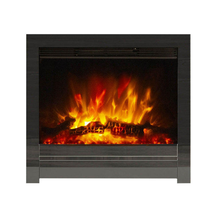 Electric Fireplace Black Nickel Effect LED Flame Remote Control Inset Heater 2kW - Image 3