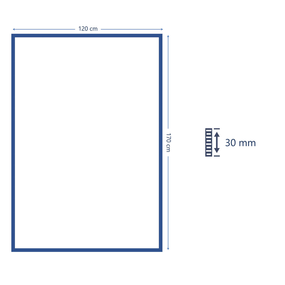 Medium Shaggy Rug Soft Manzo Blue Grey Bedroom Hallway (L)170cm x (W)120cm - Image 4