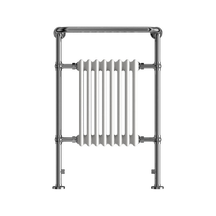 Towel Rail Radiator Curved Mild Steel Bathroom Warmer Vertical (H)95.2x(W)65.9cm - Image 3