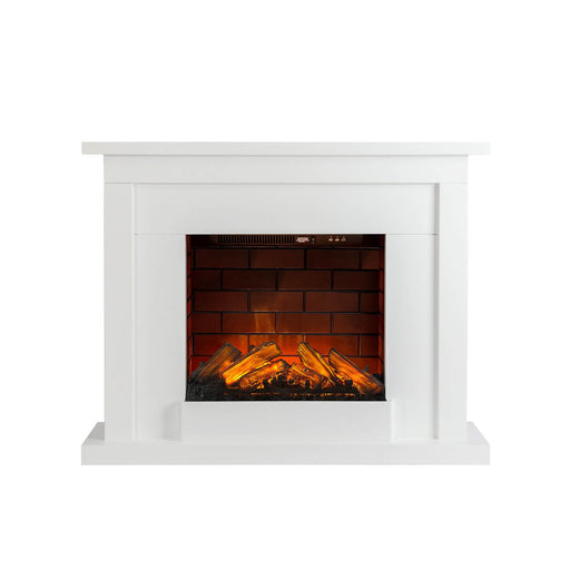 Focal Point Fire Suite Convected Metal Electric White With Remote Control - Image 1