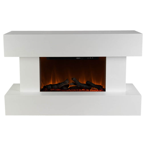 Focal Point Electric Fire Gloss White Thermostatic Log Effect Contemporary 2kW - Image 1
