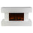 Focal Point Electric Fire Gloss White Thermostatic Log Effect Contemporary 2kW - Image 1