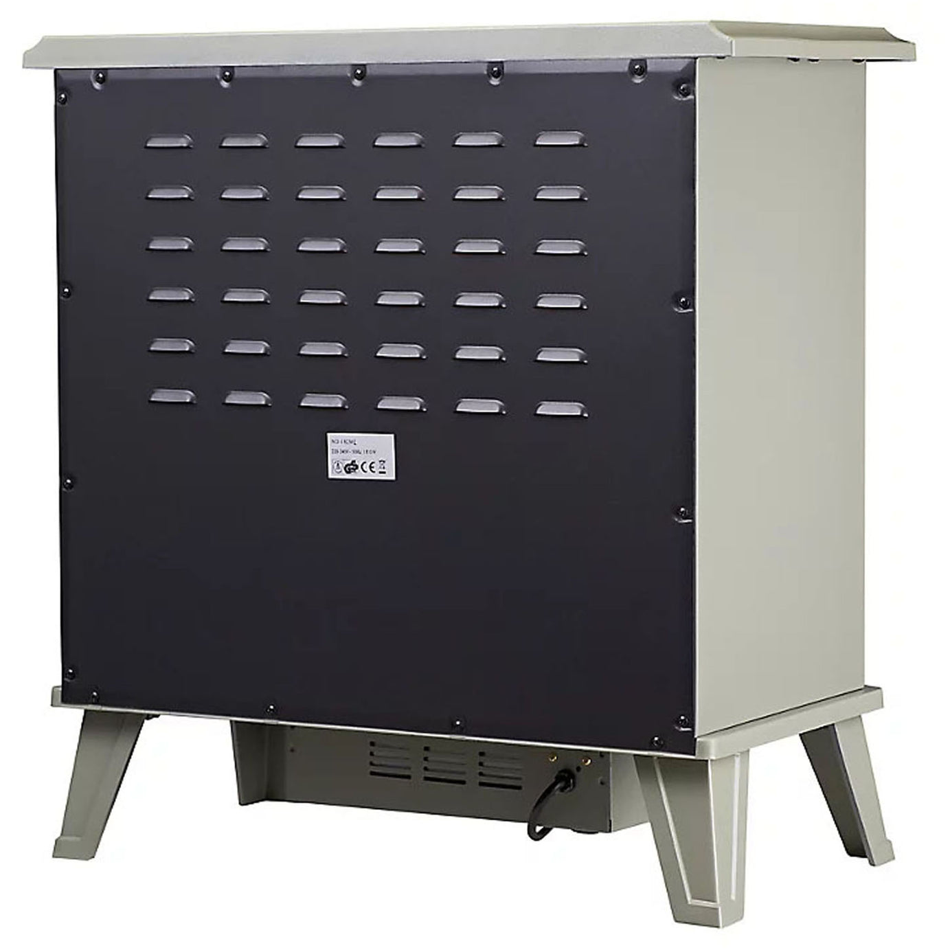 Focal Point Electric Stove Weybourne Matt Sage Grey Heater Log Effect 1.85kW - Image 4