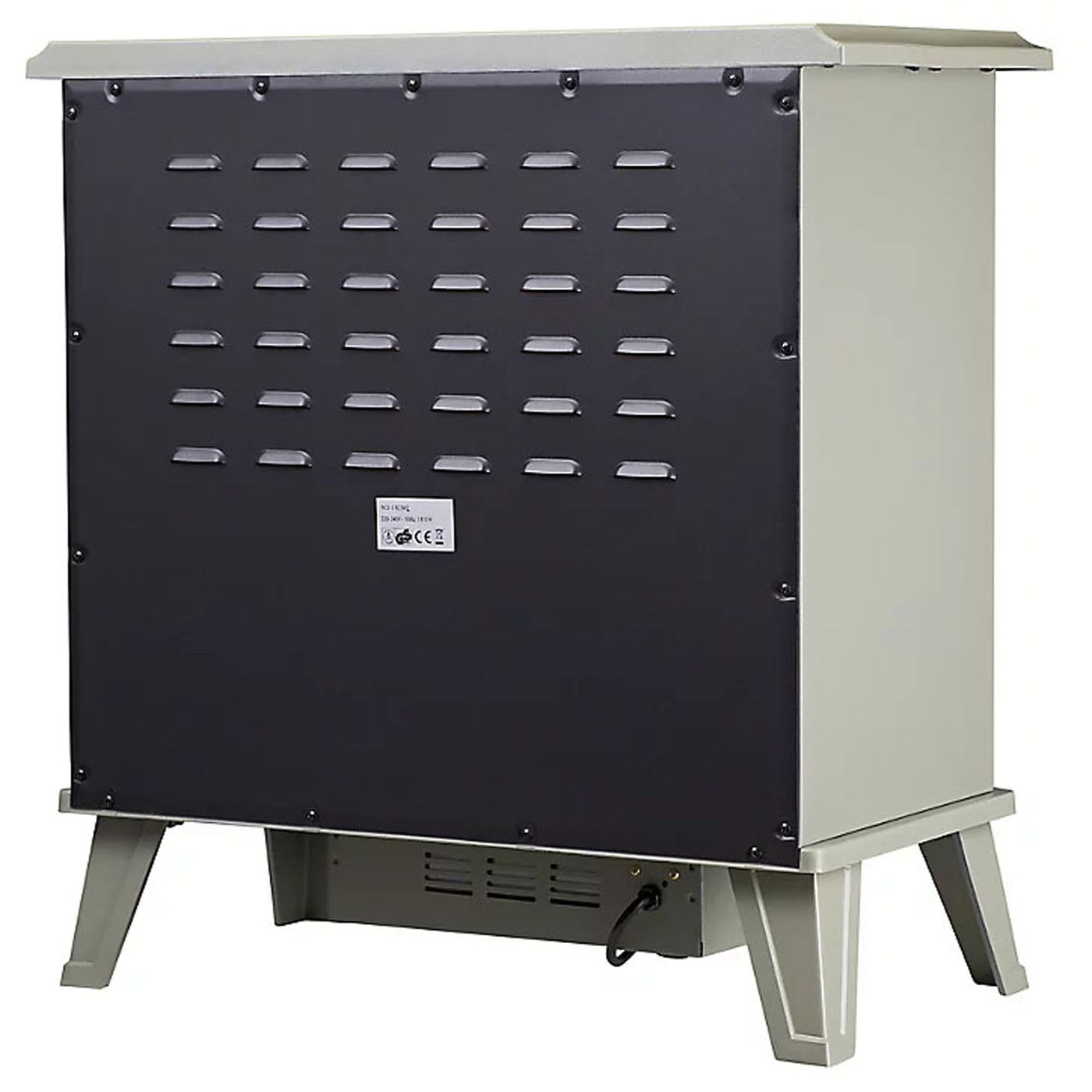 Focal Point Electric Stove Weybourne Matt Sage Grey Heater Log Effect 1.85kW - Image 4