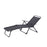 Garden Sun Loungers And Table Set Black Foldable Outdoor Patio Chairs 3 Pieces - Image 3