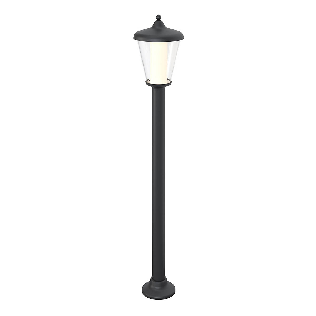 Outdoor Post Light 1 Lamp LED Neutral White Aluminium Dark Grey (H)1100mm - Image 3