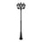 Garden Post Lamp 3 Way Black Lantern Patio Outdoor Pathway IP44 (H)237cm - Image 1