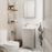 Bathroom Cabinet Soft Close Mirrored Door Satin Grey Wall Mounted Rectangular - Image 2