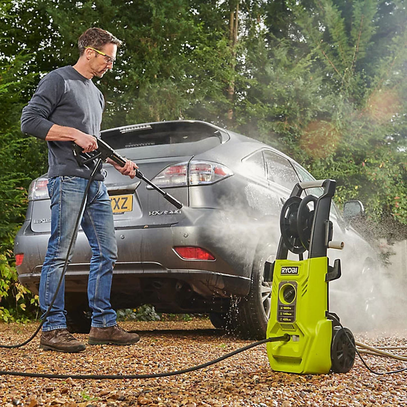 Ryobi Pressure Washer Electric 1.8kW RY140PWA Outdoor Patio Cleaner Car Jet Wash - Image 2