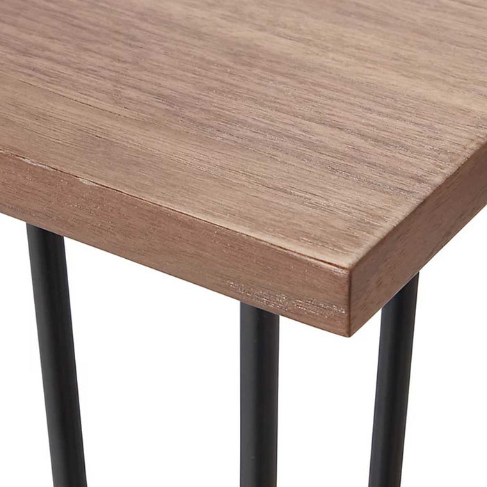 Desk Table Industrial Style Home Furniture Rectangular Modern Walnut Effect - Image 2