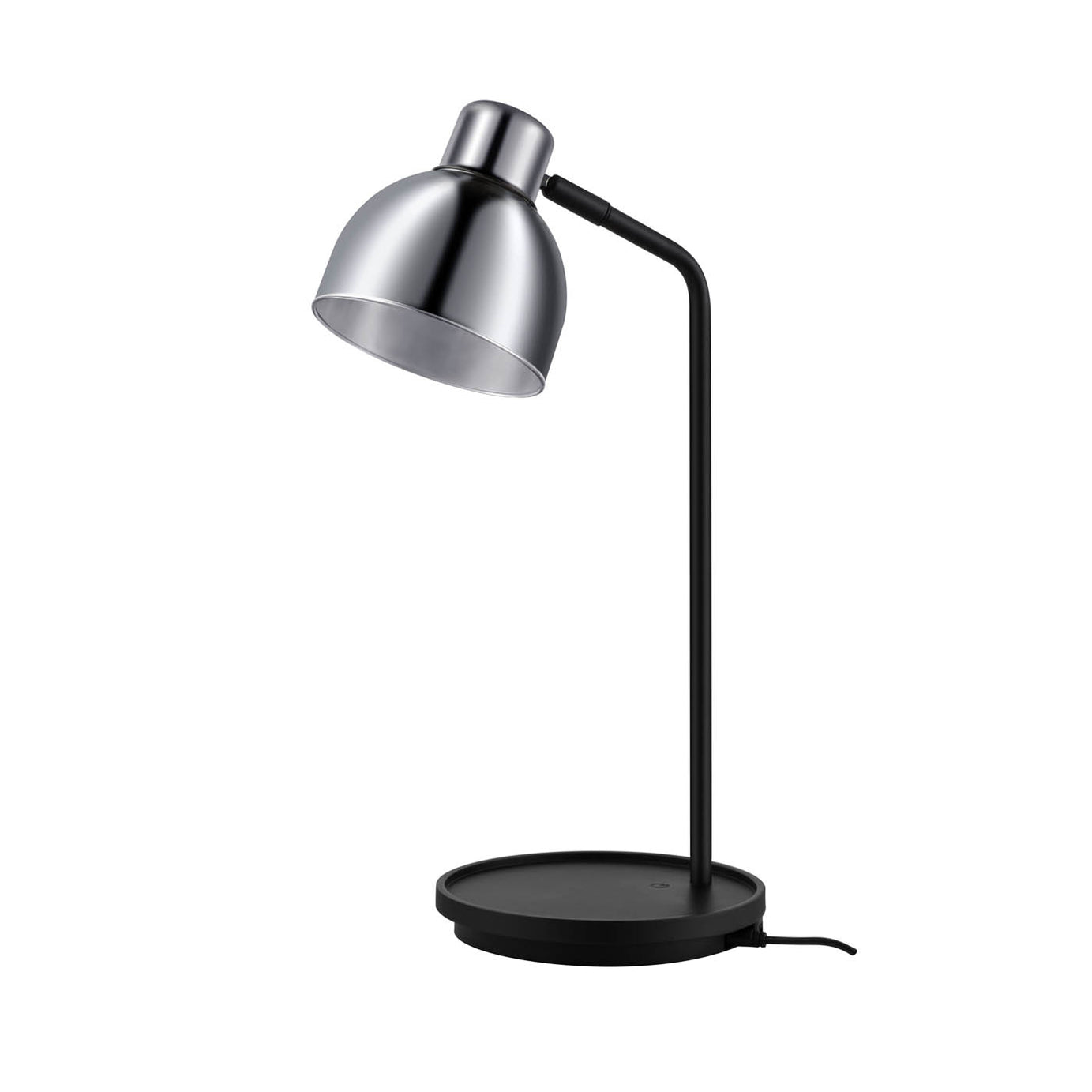 LED Table Lamp Desk Light Touch Control Matt Black Smoked Glass Shade 400lm - Image 1