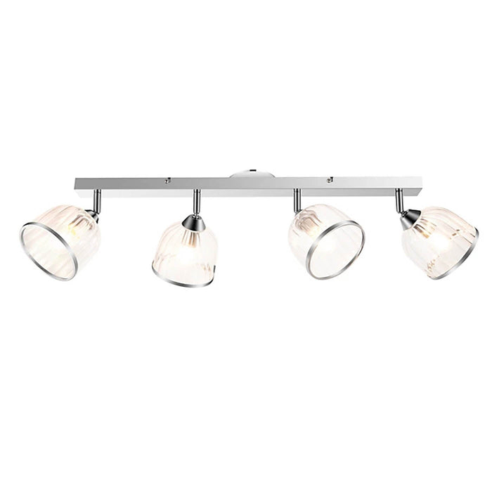 Ceiling Spotlight LED 4 Way Bar Lamp Chrome E14 Modern Living Room Bedroom 10W - Image 3