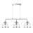 LED Pendant Ceiling Light Bar 3 Way Multi Arm Clear Glass Shades Chrome Modern - Image 1