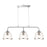 LED Pendant Ceiling Light Bar 3 Way Multi Arm Clear Glass Shades Chrome Modern - Image 3